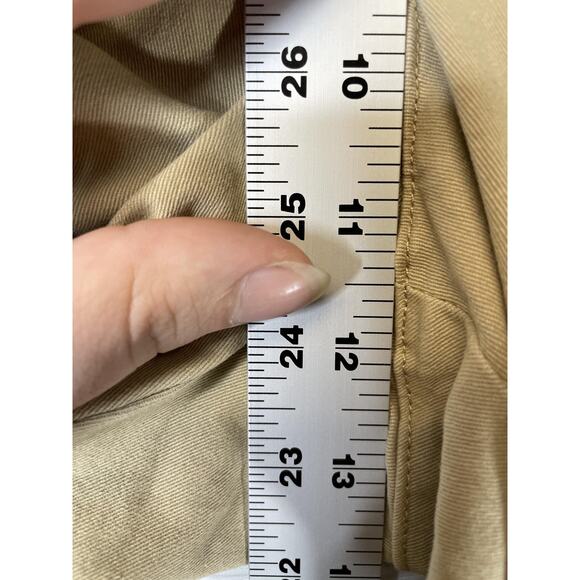 Lands End Pants Womens 14 Khaki Mid Rise Chino Elastic Waist Pull-On Stretch - Picture 4 of 12
